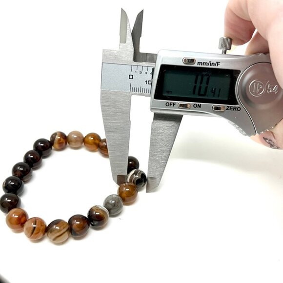 Coffee Agate Bracelet Jewelry crystal beaded accessories handmade boho fashion - Picture 9 of 9